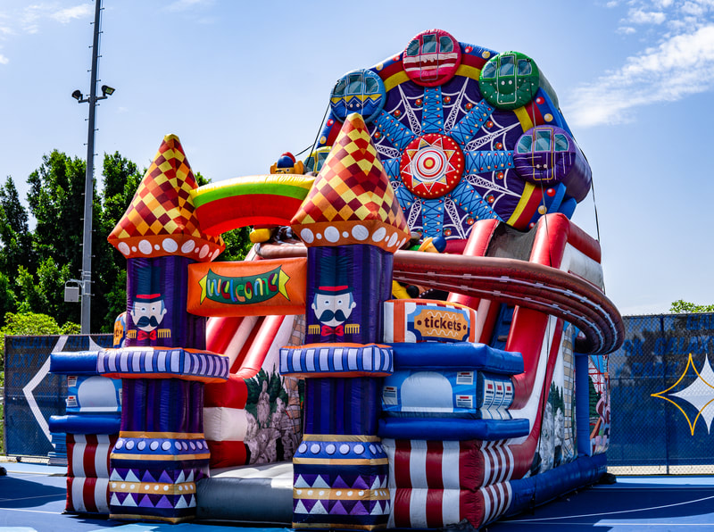carnival amusement park theme obstacle course rental los angeles