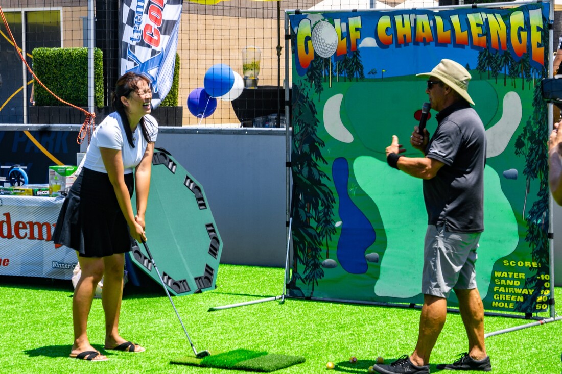 Golf Chip Challenge Game at Company Picnic Los Angeles