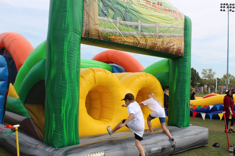 company picnic obstacle course inflatable rentals los angeles
