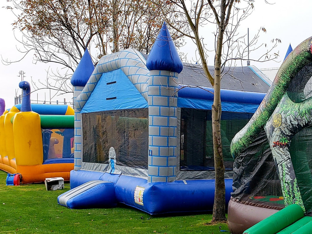 Blue Castle Theme Bounce House Inflatable Rentals