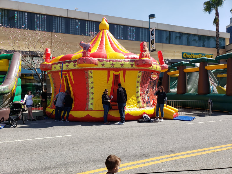 circus theme inflatable for corporate events