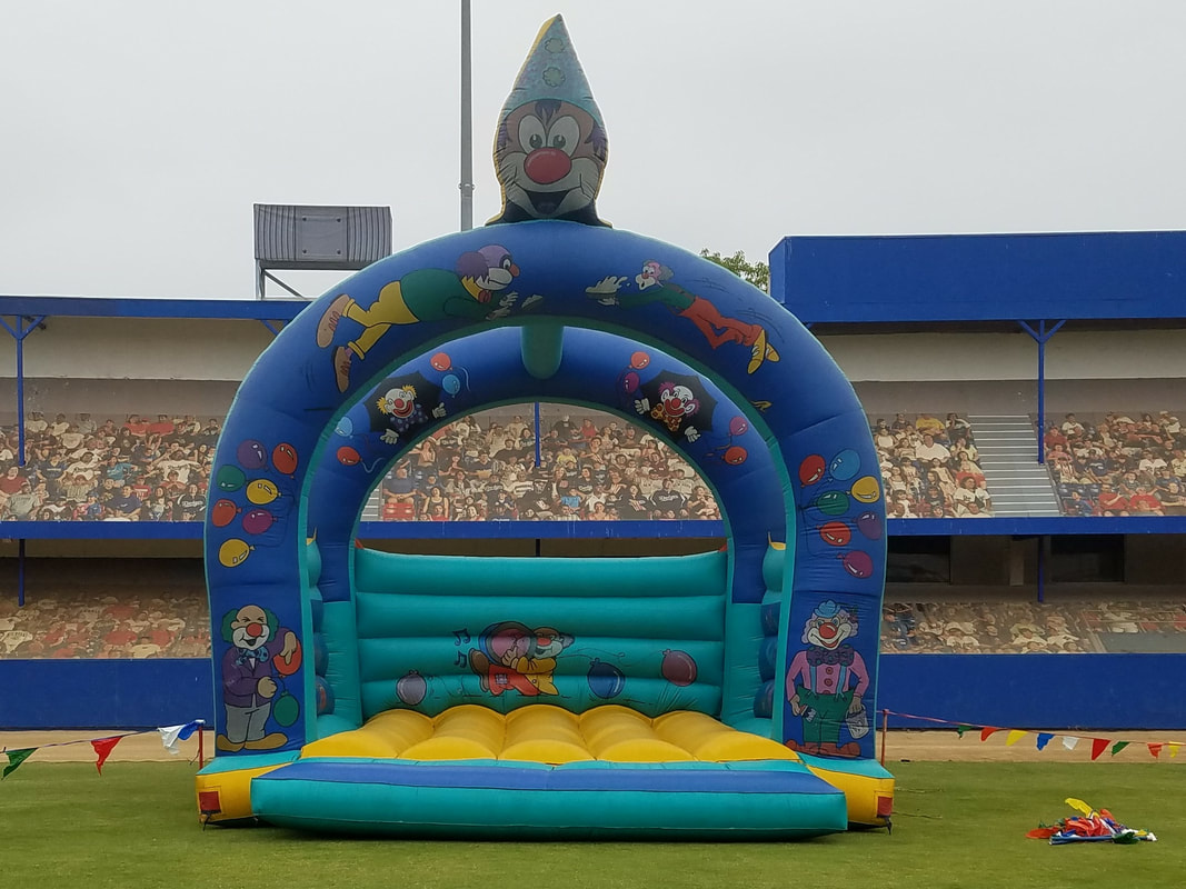 Open Face Inflatable Clown Bouncer