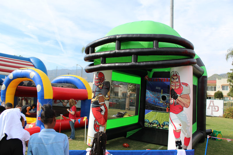 football themed inflatables rentals for company picnics los angeles