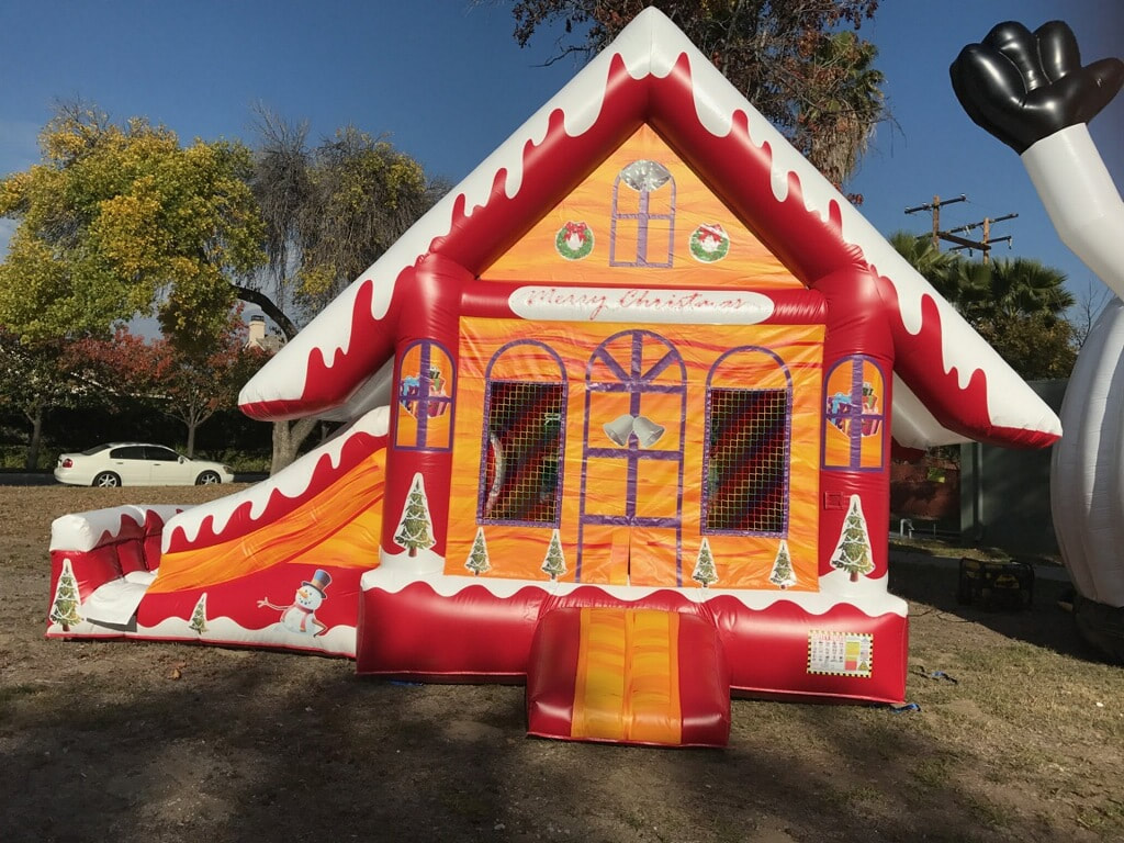 christmas theme inflatable playcenters rentals for street fairs los angeles
