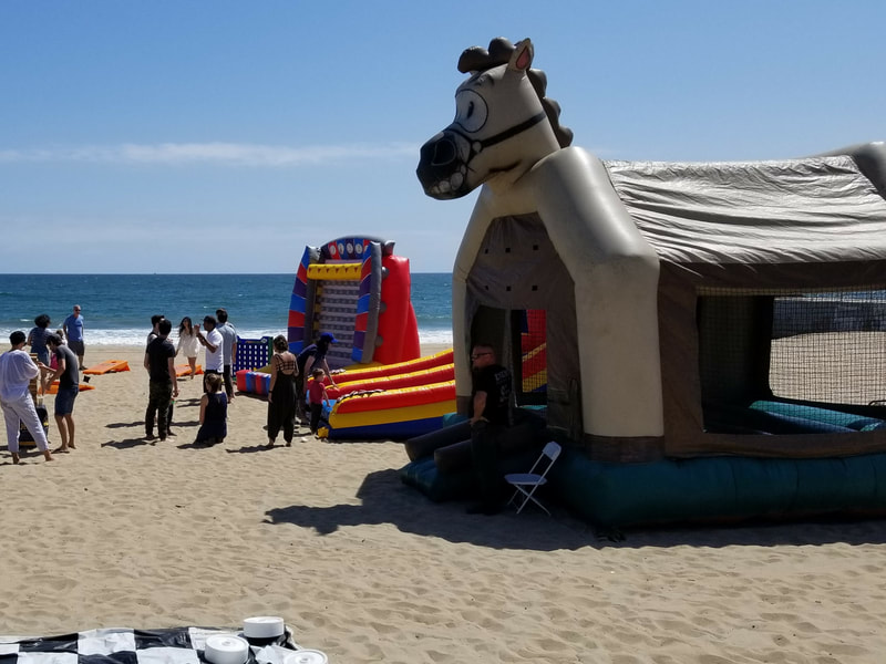 Giant Plinko Game At The Beach. 