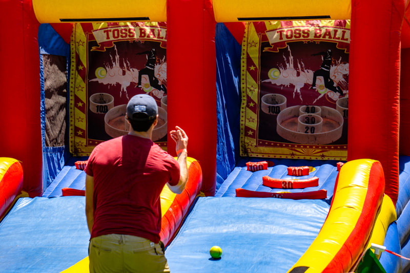 inflatable skeeball game for company picnics corproate events school fun fairs