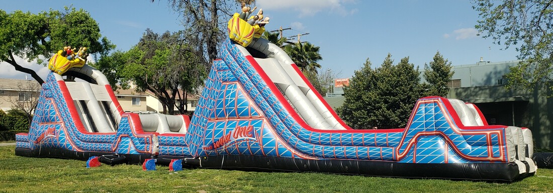 Wild One Inflatable Roller Coaster Obstacle Course