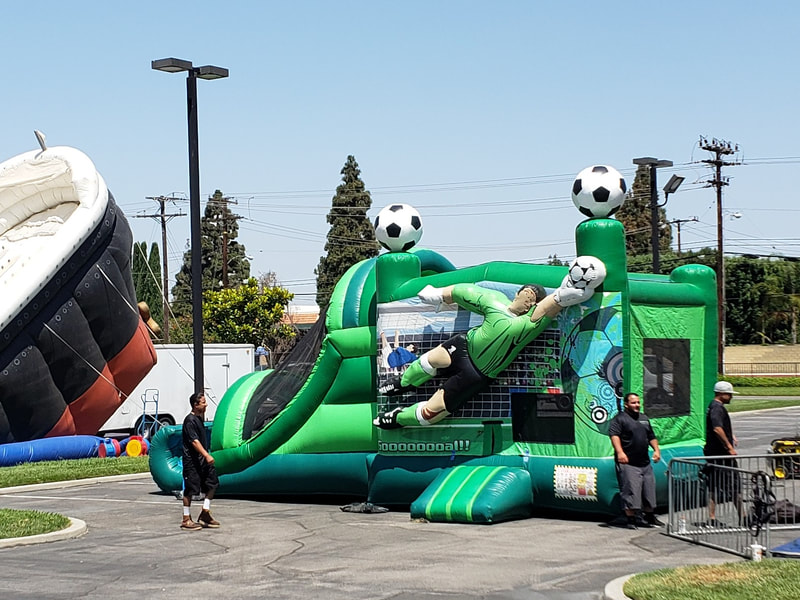 soccer inflatable playcenters rentals for street fairs los angeles